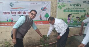 नोडल अधिकारी व डीएम ने लगाया एक पेड़ माँ के नाम