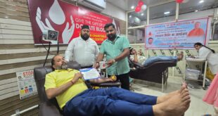 बेटी व मुख्यमंत्री योगी आदित्यनाथ के जन्मदिन के अवसर पर 43 रक्तदाताओं ने  रक्तदान किया।