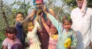 दबिहारी में ढोल-नगाड़ों संग निकली चौपाई, फाग गीतों से गूंजा गांव