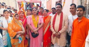 सुराही गांव में निकली भगवान शिव की भव्य शोभायात्रा, प्राचीन मंदिर में शिव परिवार व बजरंगबली की प्रतिमाएं स्थापित