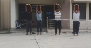 संघटक राजकीय महाविद्यालय सहसवान में योग दिवस पर हुआ योगाभ्यास