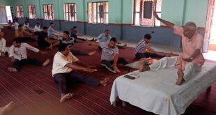 श्री राम सरस्वती विद्या मंदिर में उत्साह के साथ मनाया गया 12वाँ अंतर्राष्ट्रीय योग दिवस