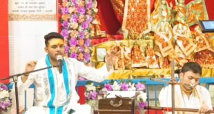मनु भैया के संकीर्तन पर झूमे श्रृद्धालु हरिनाम संकीर्तन उमडी श्रृद्धालुओं की भीड.