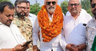 शिक्षक विधायक बीजेपी प्रत्याशी डॉक्टर हरी सिंह ढिल्लों का मिलक में हुआ जोरदार स्वागत