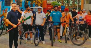 फिट इंडिया के ज़ुनून के संग ऊर्जावान रेसर ज़ैनुल के नेतृत्व में दस किमी की साइकिल राइड