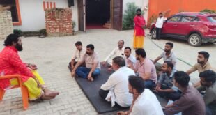श्रीबालाजी बलदेव धाम ख़ौसारा पर हुई बैठक