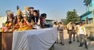 श्री जनता रामलीला कमेटी के बाल कलाकारों ने निकाली मनमोहक झांकी, सुरक्षा में मुस्तैद रही पुलिस