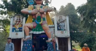आह्वान अखाड़े ने प्राचीन हनुमान मंदिर पर कराया अखंड रामायण पाठ